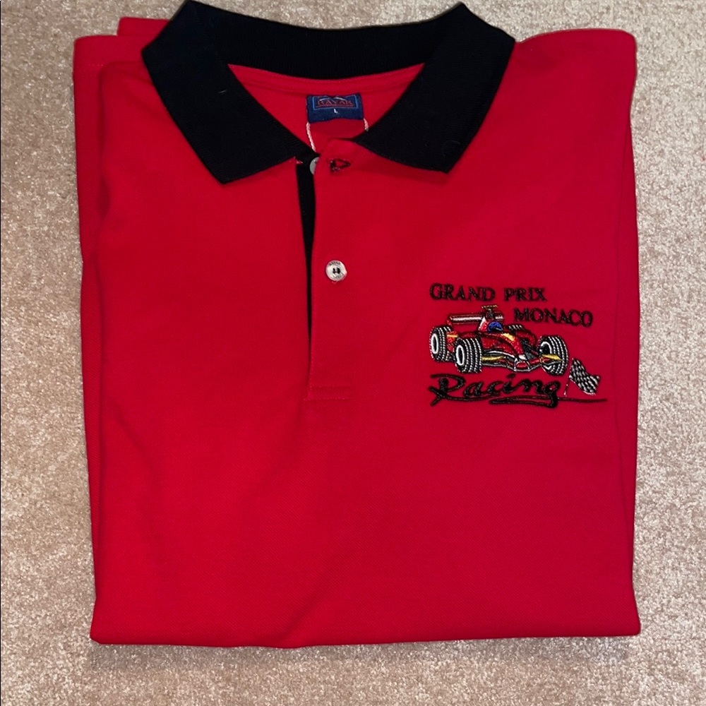 Red and Black Polo Shirt Classic Design